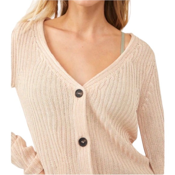 NWT Free People Game On Cardi in White Swan - Picture 15 of 15